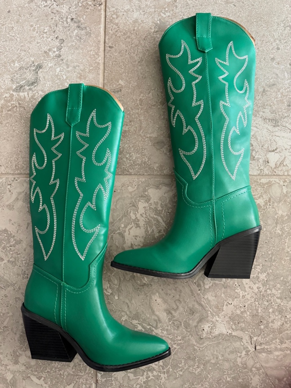 Madden Girl Arizona Knee High Cowboy Boots in  Emerald Green, Size 5, NEW - Picture 4 of 8